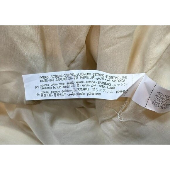 Zara Size XL Strapless Midi Sheath Dress Back Slit Textured Cream New 6929/311 - Picture 11 of 12
